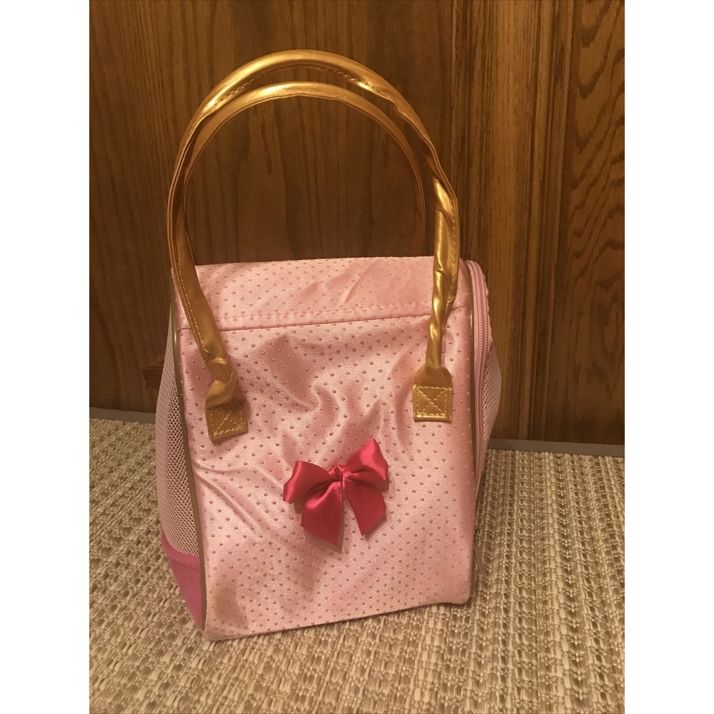 Pucci Pups Pink Dog Carrier Bag‎ Purse with Plush Dog Toy Bows - Picture 8 of 9